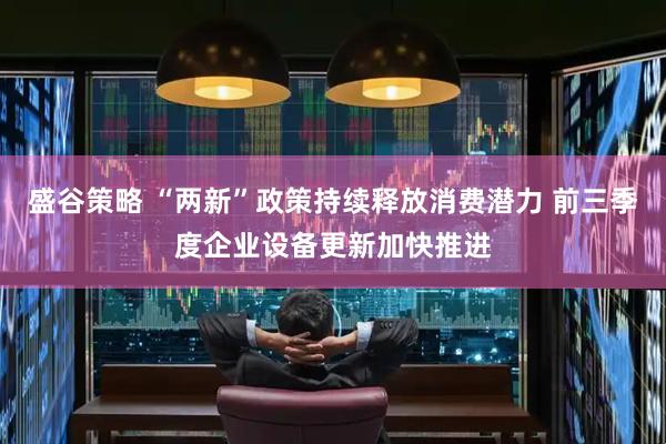 盛谷策略 “两新”政策持续释放消费潜力 前三季度企业设备更新加快推进
